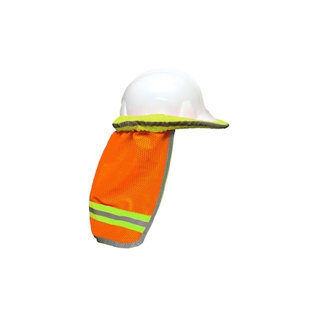 2W International Orange High Viz Hard Hat Neck Shade HSO-11